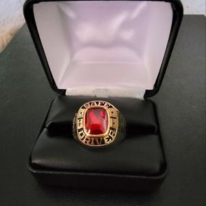 Ruby Red FedEx Freight 10k gold Safe Driver Ring